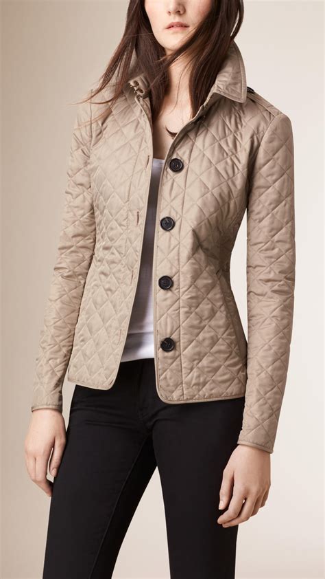 lyst burberry diamond quilted jacket|Burberry Diamond Quilted Jacket in White .